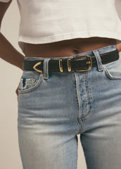 THE JORDAN CROC EMBOSSED BELT