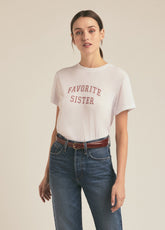 FAVORITE SISTER CROPPED COLLEGIATE TEE